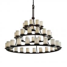  POR-8714-10-SAWT-MBLK - Dakota 45-Light 3-Tier Ring Chandelier