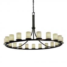  POR-8716-10-BMBO-MBLK - Dakota 21-Light 1-Tier Ring Chandelier