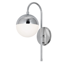 Dainolite Canada DAY-71W-PC - 1 Light Halogen Wall Sconce, Polished Chrome with White Glass, Hardwire and Plug-In