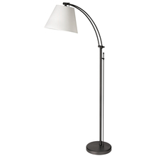  DM2578-F-MB - 1LT Incan Adjustable Floor Lamp, MB w/ WH Shade