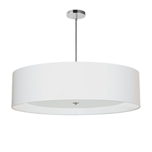 Dainolite Canada HEL-344P-PC-WH - 4 Light Polished Chrome Helena Pendant w/ White Shade and White Fabric Diffuser