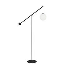  HOL-661F-MB - 1LT Incandescent Floor Lamp, MB w/ Opal Glass