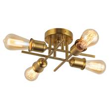 Dainolite Canada NEB-184SF-AGB - 4 Light Incandescent Semi-Flush Mount Aged Brass