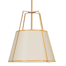  TRA-304P-GLD-CRM - 4LT Trapezoid Pendant CRM Shade With 790 Diff