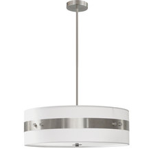  WIL-224P-SC-WH - 4LT Incandescent Pendant S Chrome w/White Shade