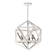  ARC-143C-WH-SC - 3LT Chandelier, WH/SC