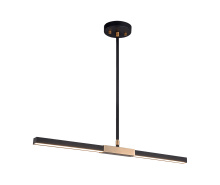 Matteo C64728MBAG - Lineare Matte Black and Aged Gold Brass Pendant