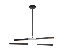Matteo C64738MBCH - Lineare Matte Black and Chrome Pendant