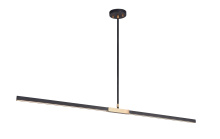 Matteo C64749MBAG - Lineare Matte Black and Aged Gold Brass Pendant