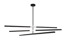 Matteo C64769MBCH - Lineare Matte Black and Chrome Pendant