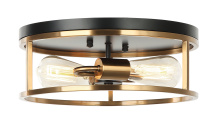 Matteo M15502BKAG - Clarke Black, Aged Gold Brass Flush Mounts