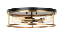 Matteo M15503BKAG - Clarke Black, Aged Gold Brass Flush Mounts