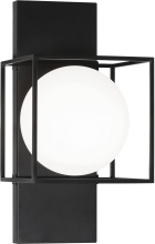 Matteo S03811BK - Squircle Black Wall Sconce