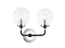 Matteo W58202CHCL - Particles Black and Chrome Wall Sconce