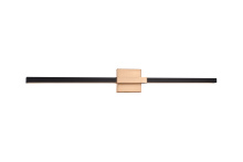 Matteo W64736MBAG - Lineare Matte Black and Aged Gold Brass Wall Sconce