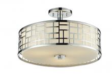  328-SF16-CH - 3 Light Semi Flush Mount