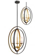  6004-3S-BZGD - 3 Light Chandelier