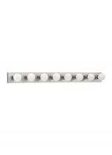 Generation Lighting  4740-98 - Center Stage traditional 8-light indoor dimmable bath vanity wall sconce in brushed stainless silver