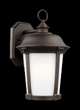 Generation Lighting  8750701-71 - Calder traditional 1-light outdoor exterior large wall lantern sconce in antique bronze finish with