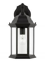 Generation Lighting  8938701-12 - Sevier traditional 1-light outdoor exterior medium downlight outdoor wall lantern sconce in black fi