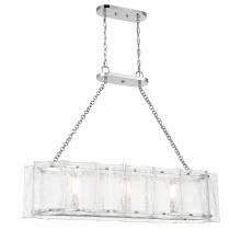  1-8203-3-109 - Genry 3-Light Linear Chandelier in Polished Nickel