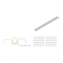 WAC LED-T-RCH4-WT - InvisiLED® 8ft Recessed Mounted Mud-In Channel