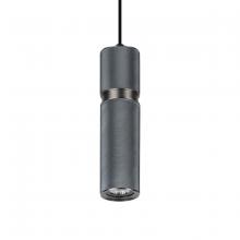 Avenue  HF1073-LDG - Cicada 1 Light Pentant Knurled Dark Grey With Pewter