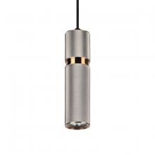 Avenue  HF1077-BLG - Cicada 1 Light Pentant Knurled Light Grey With Brass