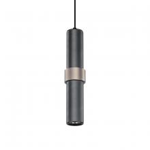 Avenue  HF1080-LDG - Cicada 1 Light Pentant Dark Grey With Knurled Light Grey