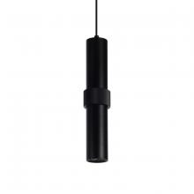 Avenue  HF1081-BLK - Cicada 1 Light Pentant Black With Knurled Black