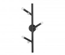  HF8886-BLK - The Oaks Collection Black 6 Light Wall Sconce