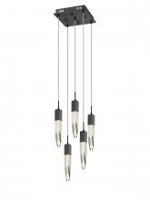  HF1900-5-AP-BK - The Original Aspen Collection Black 5 Light Pendant Fixture