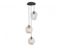 Avenue  HF8143-DBZ-CL - Sonoma Ave. 3 Light Clear Globe Multi Port Pendant