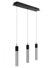  HF1900-3-GL-BK-SNW - The Original Glacier Snow Avenue Collection Black 3 Light Pendant Fixture