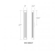 Modern Forms WS-58827-BN - Tower Wall & Bath Light