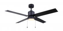  CF52TAT4BK-ES - Layne 52 in. Indoor Matte Black Standard Ceiling Fan with Soft White Integrated LED