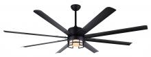  CP72EZR8BK - Ezra 72 in. Indoor Matte Black Standard Ceiling Fan with Soft White Integrated LED with Remote Inclu