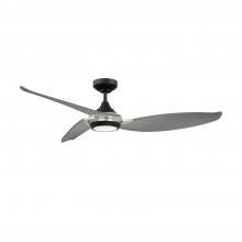  AC22752-BLK/SN-CF - VIRTUA 52 in. LED Black & Satin Nickel DC motor Ceiling Fan with WaterGraphiX blades