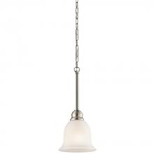  42901NIL18 - Tanglewood™ 6.25" 1 Light Mini Pendant with LED Bulb Brushed Nickel