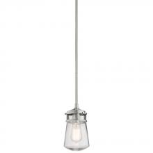 Kichler Canada Zone 2 Stocking 49446BA - Lyndon 9.5" 1 Light Pendant with Clear Seeded Glass Brushed Aluminum