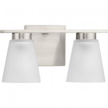  P300500-009 - Tanner Collection Two-Light Brushed Nickel Transitional Vanity Light