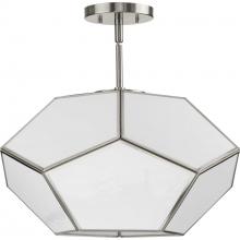  P350261-009 - Latham Collection 18 in. Three-Light Brushed Nickel Contemporary Flush Mount