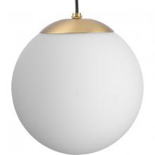  P500462-109 - Atwell Collection Brushed Bronze and Opal Glass Globe Medium Hanging Pendant Light