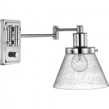  P710084-104 - Hinton Collection Polished Nickel Swing Arm Wall Light