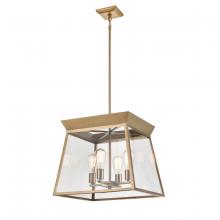  AC11852BB - Lucian 4 Light Chandelier 18" Diameter Brushed Brass