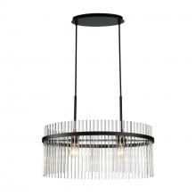 Artcraft Canada AC12082BK - Ava 2 Light Chandelier, Black with Glass Rods
