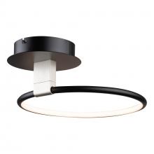  AC6630NB - Halo Collection Integrated LED Semi-Flush Mount, Black