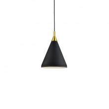 Kuzco 492710-BK/GD - Dorothy 10-in Black With Gold Detail 1 Light Pendant