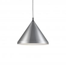 Kuzco 492824-BN/BK - Dorothy 24-in Brushed Nickel With Black Detail 1 Light Pendant