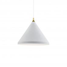 Kuzco 492824-WH/GD - Dorothy 24-in White With Gold Detail 1 Light Pendant